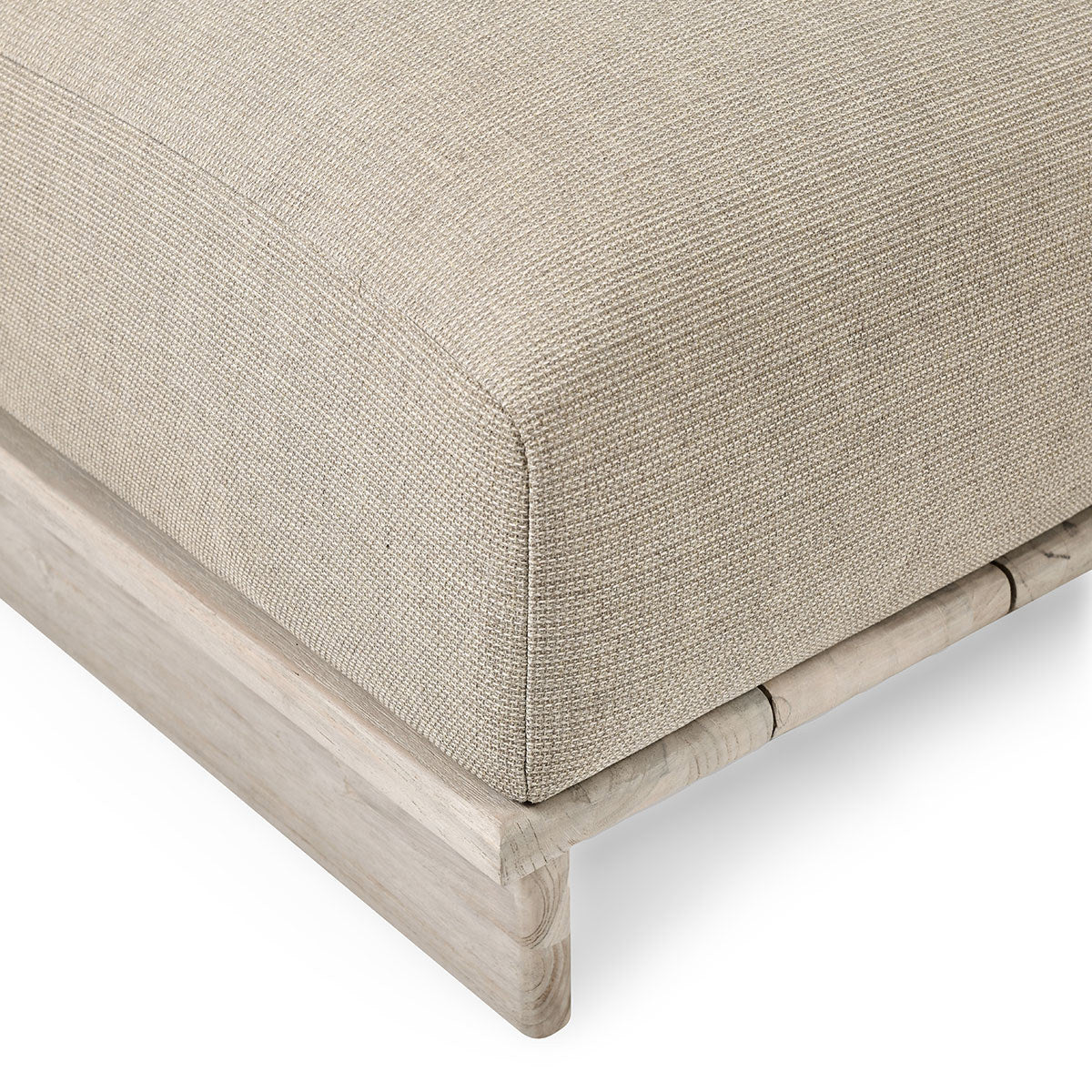 Taupe Teak Wood Outdoor Sofas & Sectional Livia Outdoor 3 Piece Sectional Collection