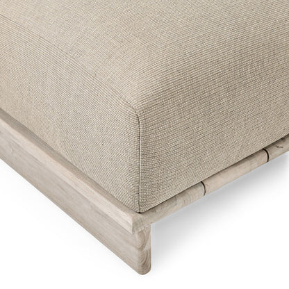 Taupe Teak Wood Outdoor Sofas & Sectional Livia Outdoor 3 Piece Sectional Collection