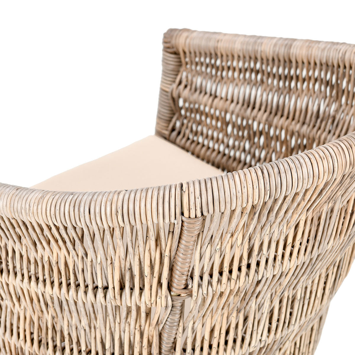 Natural/Sand Synthetic Rope Outdoor Dining Chair Collins Outdoor Dining Chair Collection