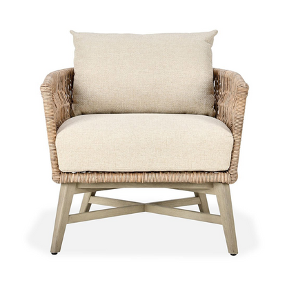 Natural/Sand Synthetic Rope Outdoor Accent Chair Collins Outdoor Accent Chair Collection