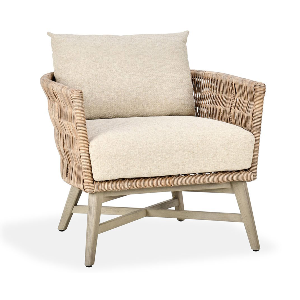 Natural/Sand Synthetic Rope Outdoor Accent Chair Collins Outdoor Accent Chair Collection