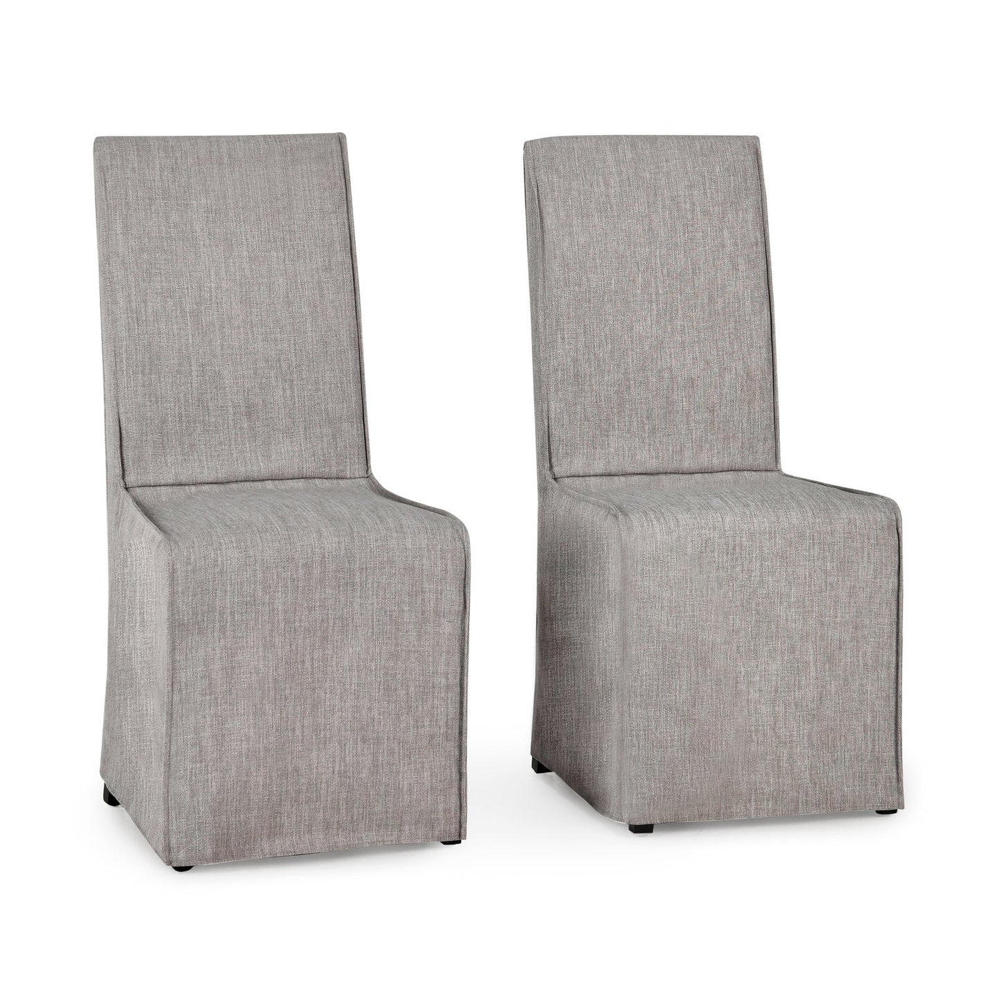 Cool Gray 100% Polyester Dining Chair Jordan Dining Chair Set of 2 Collection