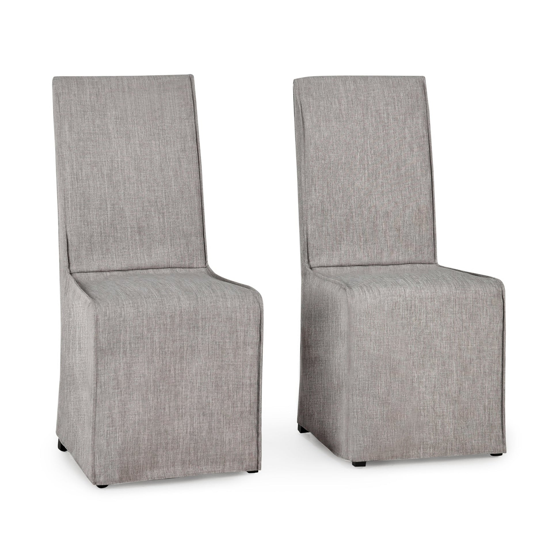 Cool Gray 100% Polyester Dining Chair Jordan Dining Chair Set of 2 Collection