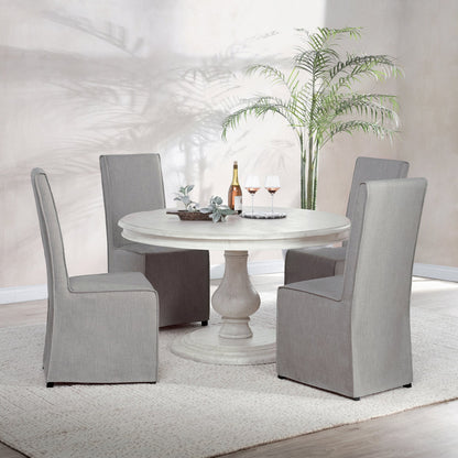 Cool Gray 100% Polyester Dining Chair Jordan Dining Chair Set of 2 Collection