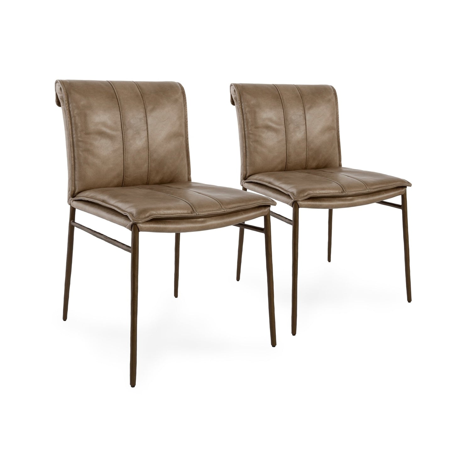Adobe Tan Top Grain Leather Dining Chair Mayer Dining Chair Set of 2 Collection