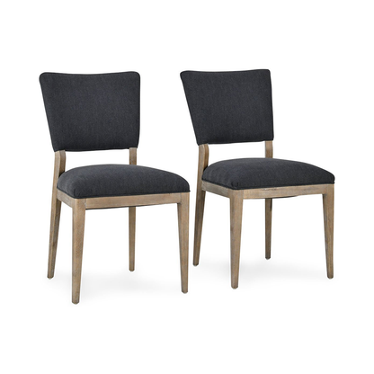 Gray 100% Polyester Dining Chair Phillip Dining Chair Set of 2 Collection