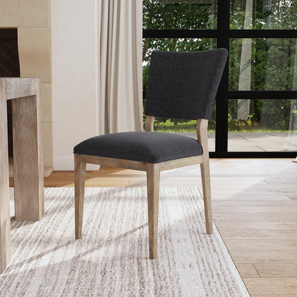 Gray 100% Polyester Dining Chair Phillip Dining Chair Set of 2 Collection
