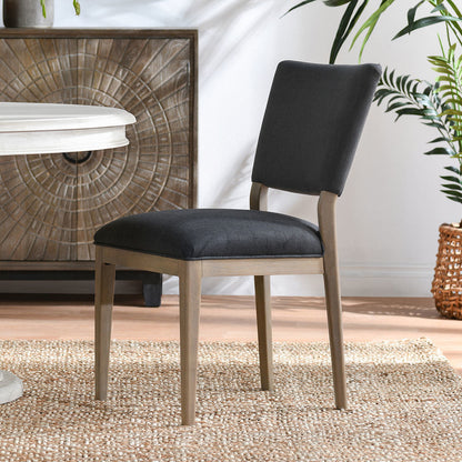 Gray 100% Polyester Dining Chair Phillip Dining Chair Set of 2 Collection