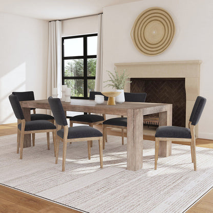 Gray 100% Polyester Dining Chair Phillip Dining Chair Set of 2 Collection