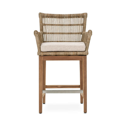 Natural Synthetic Weave Outdoor Bar & Counter Stool Valerie Outdoor Counter Stool Collection