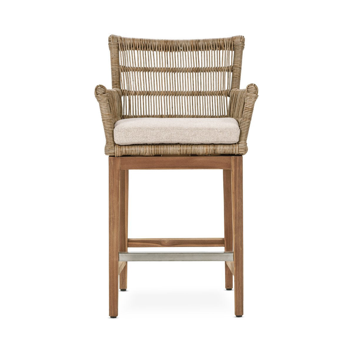Natural Synthetic Weave Outdoor Bar & Counter Stool Valerie Outdoor Counter Stool Collection