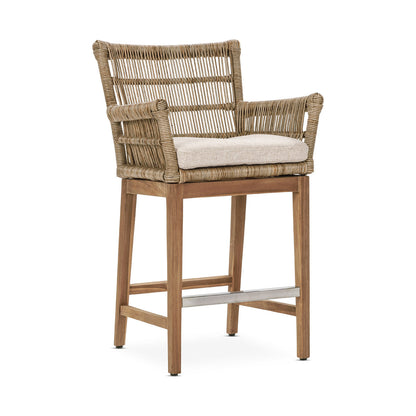 Natural Synthetic Weave Outdoor Bar & Counter Stool Valerie Outdoor Counter Stool Collection
