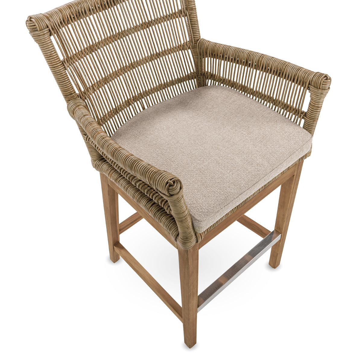 Natural Synthetic Weave Outdoor Bar & Counter Stool Valerie Outdoor Counter Stool Collection