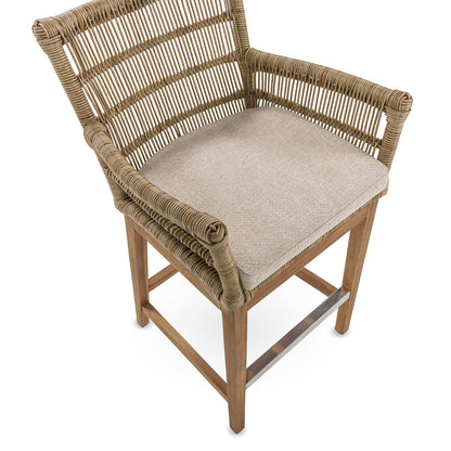 Natural Synthetic Weave Outdoor Bar & Counter Stool Valerie Outdoor Counter Stool Collection