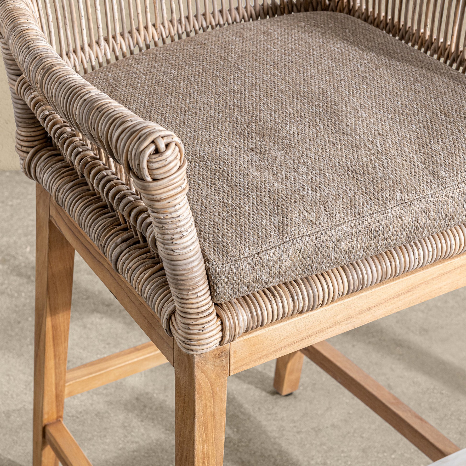 Natural Synthetic Weave Outdoor Bar & Counter Stool Valerie Outdoor Counter Stool Collection