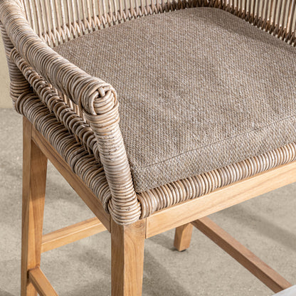 Natural Synthetic Weave Outdoor Bar & Counter Stool Valerie Outdoor Counter Stool Collection