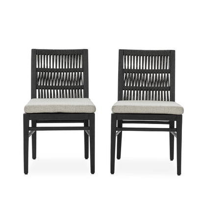 Westville Outdoor Dining Chair Set of 2 Black