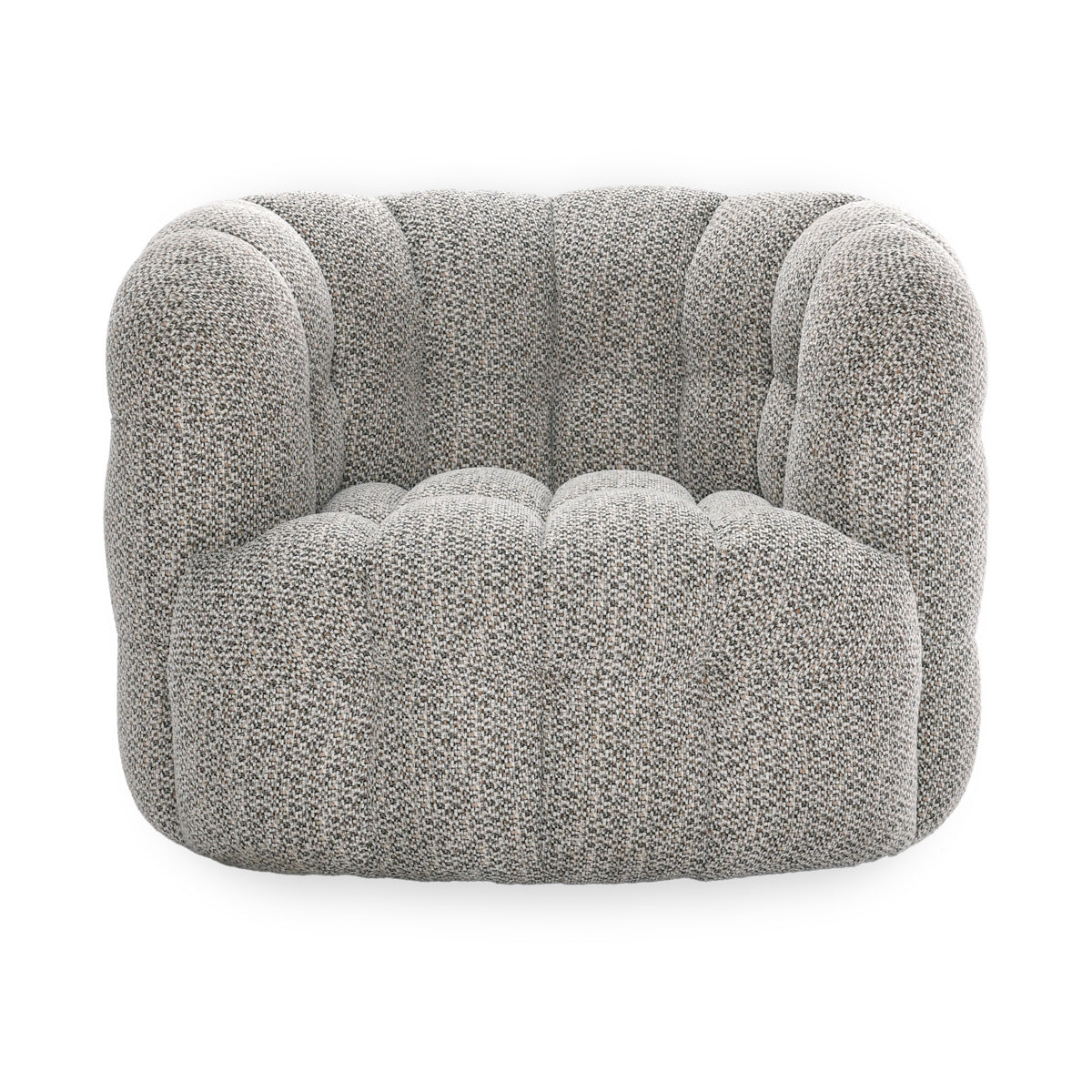 Heathered Gray 100% Polyester Accent Chair Walter Swivel Chair Collection