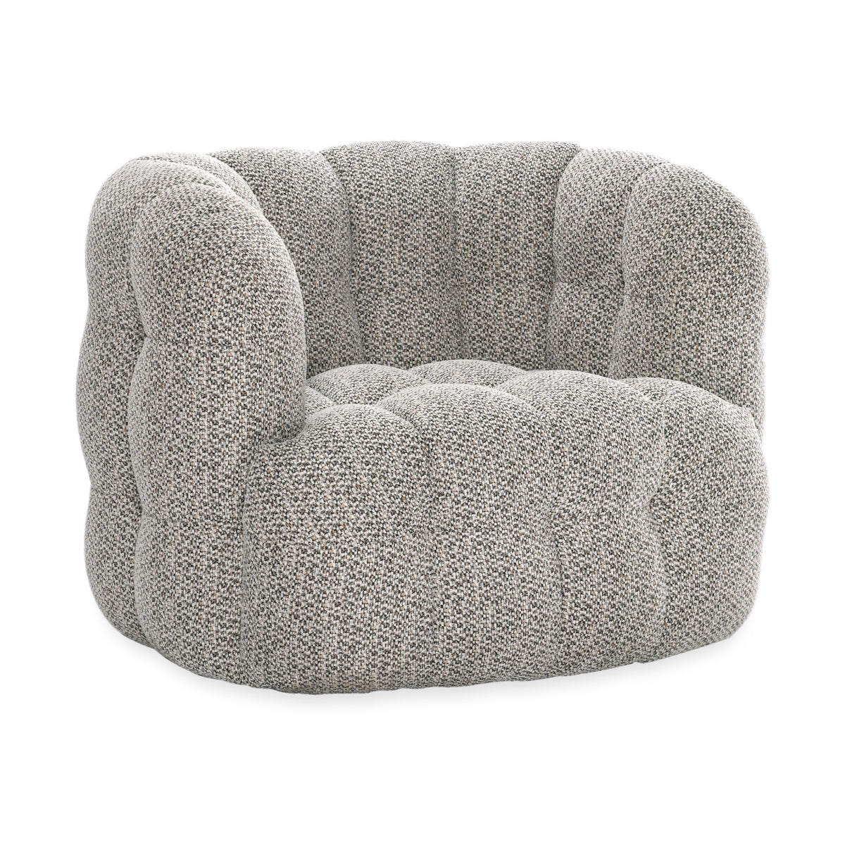 Heathered Gray 100% Polyester Accent Chair Walter Swivel Chair Collection