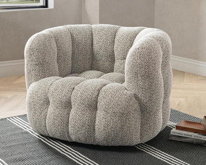 Heathered Gray 100% Polyester Accent Chair Walter Swivel Chair Collection