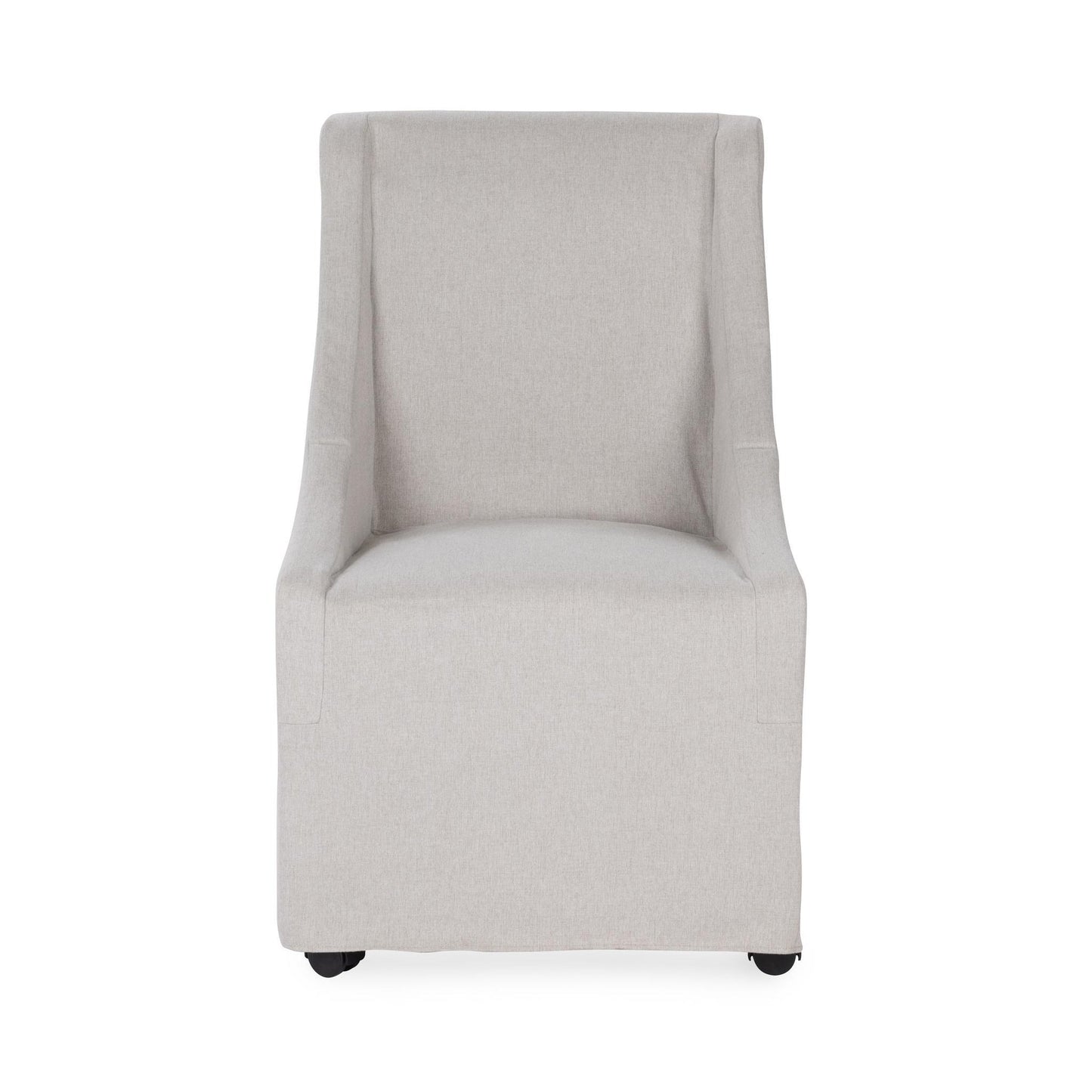 Sandy Tan 100% Polyester Dining Chair Warwick Dining Chair with Casters Collection