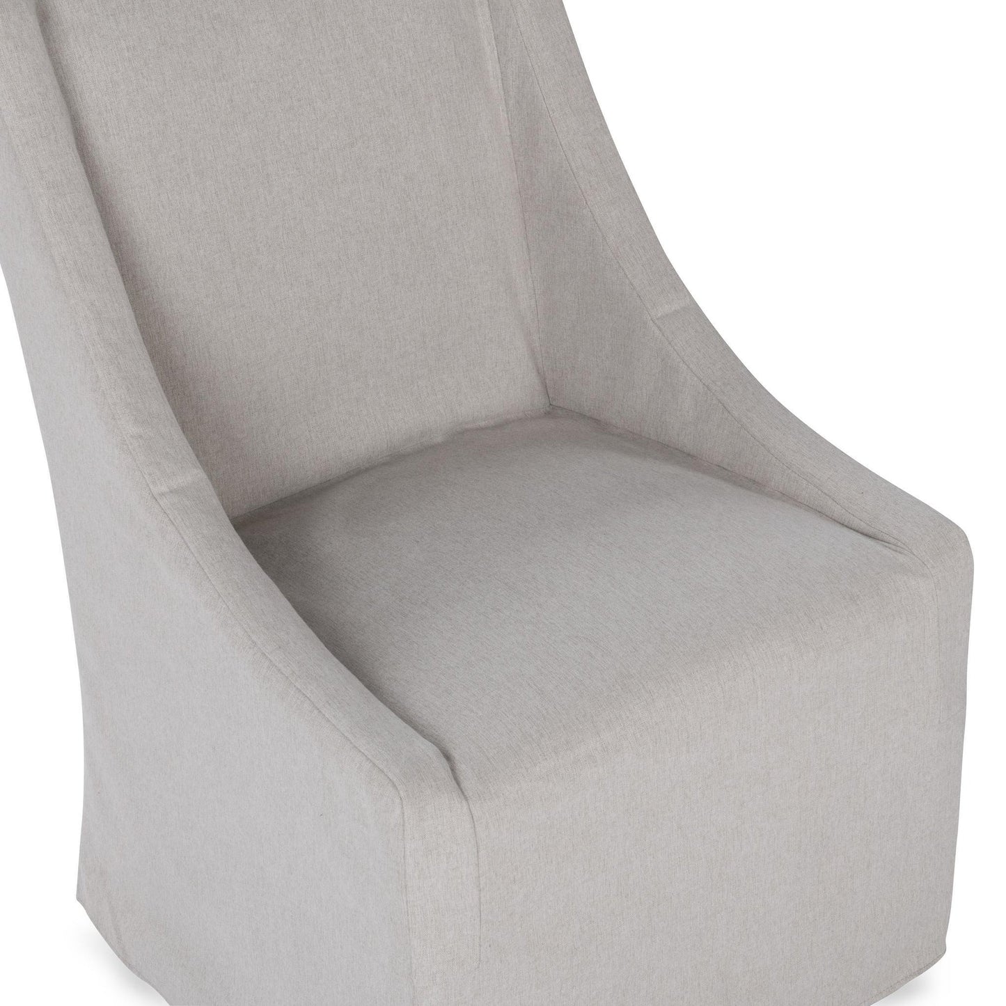 Sandy Tan 100% Polyester Dining Chair Warwick Dining Chair with Casters Collection