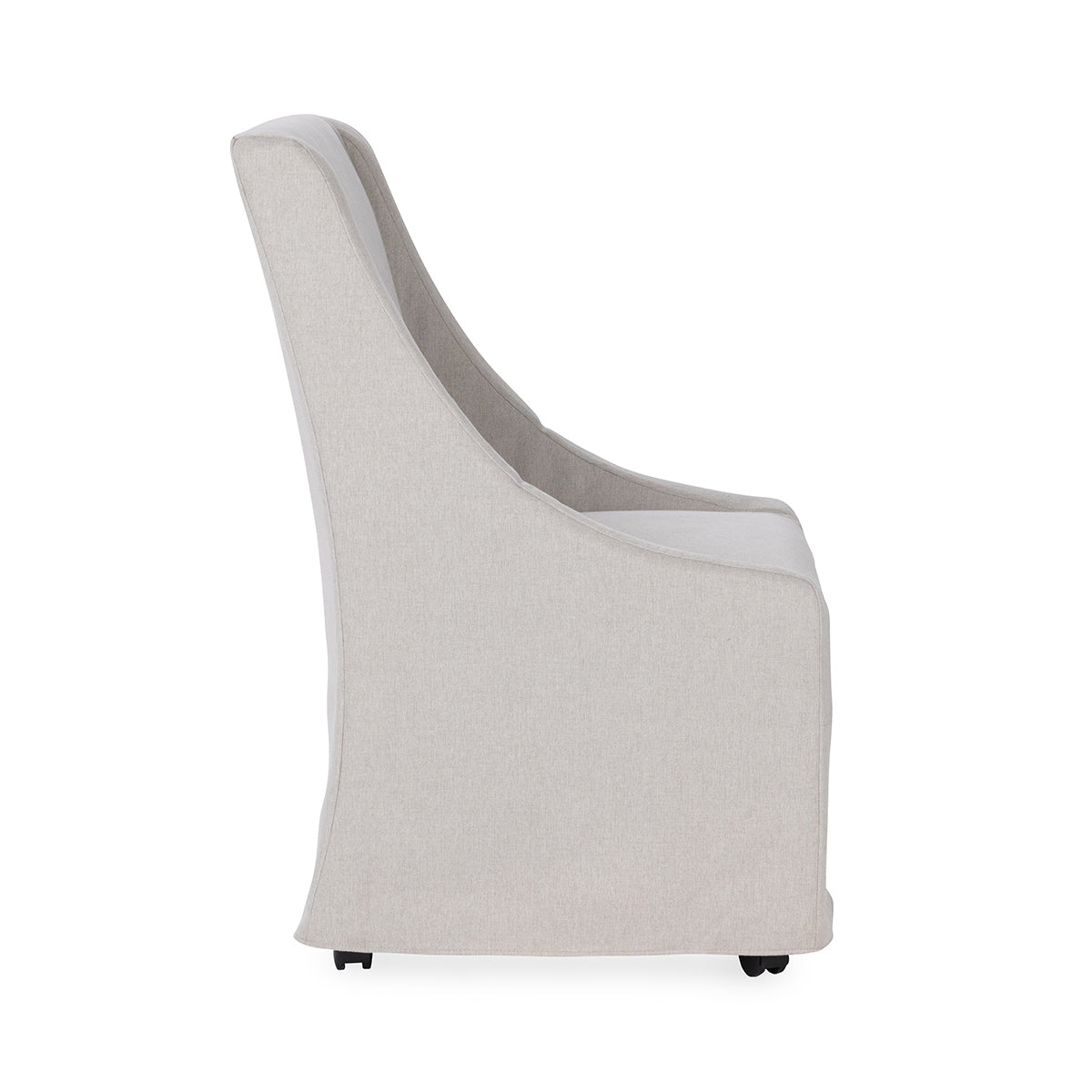 Sandy Tan 100% Polyester Dining Chair Warwick Dining Chair with Casters Collection