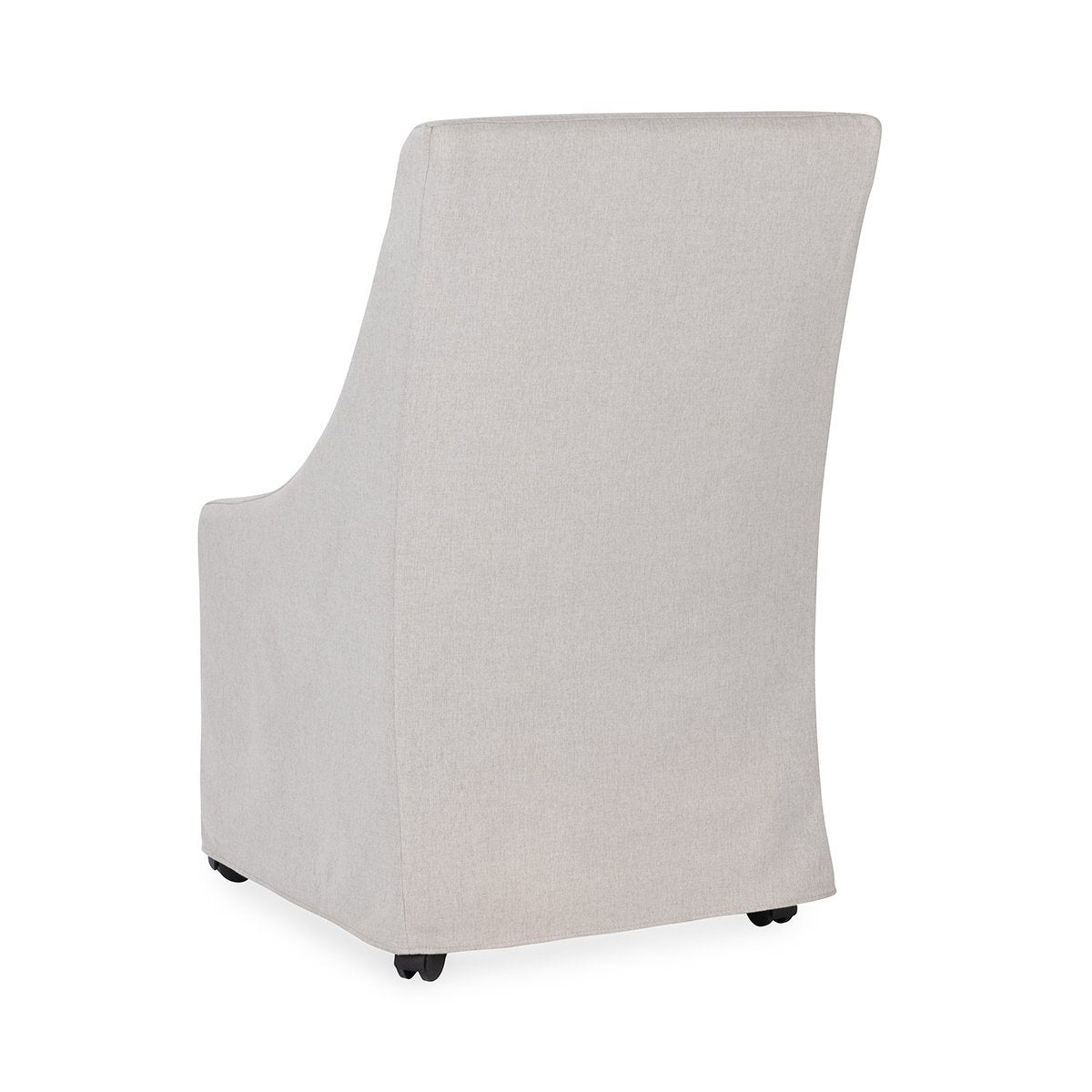 Sandy Tan 100% Polyester Dining Chair Warwick Dining Chair with Casters Collection