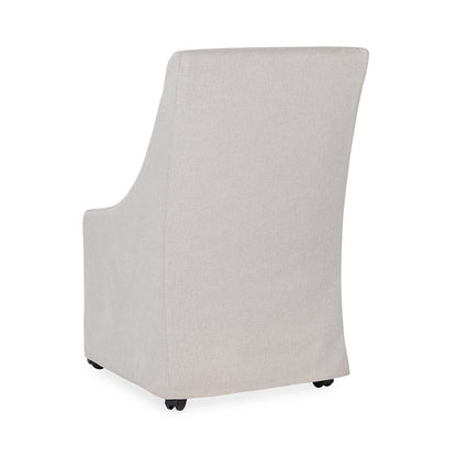 Stone Beige 100% Polyester Dining Chair Warwick Dining Chair with Casters Collection