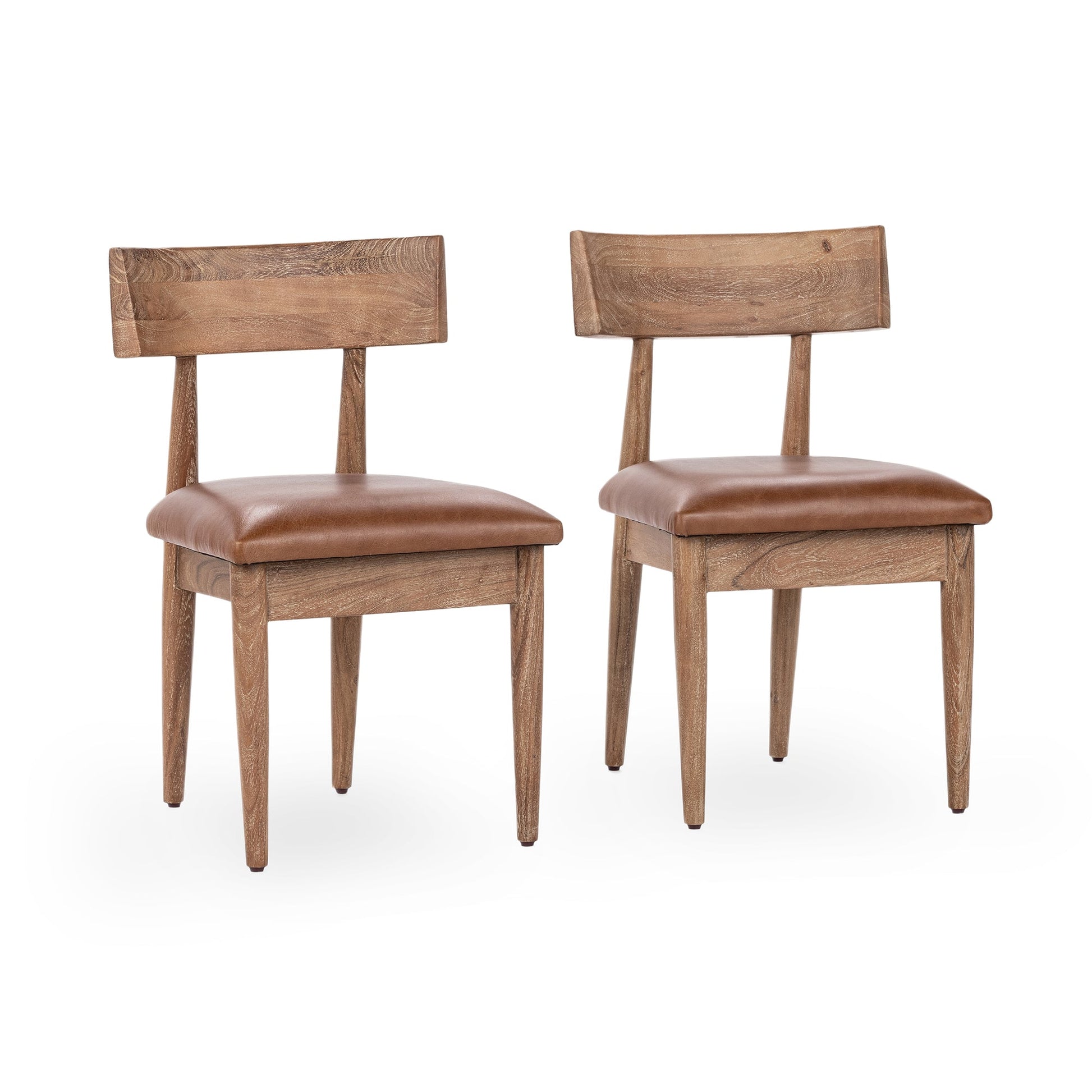 Golden Wheat Acacia Wood Dining Chair Alvaro Dining Chair Set of 2 Collection