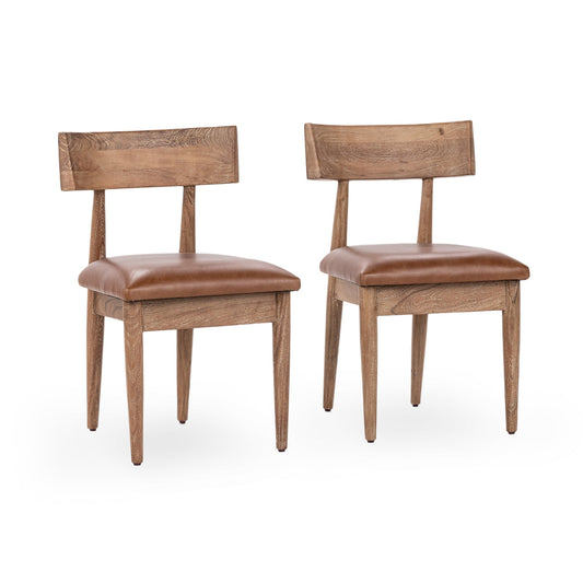 Golden Wheat Acacia Wood Dining Chair Alvaro Dining Chair Set of 2 Collection