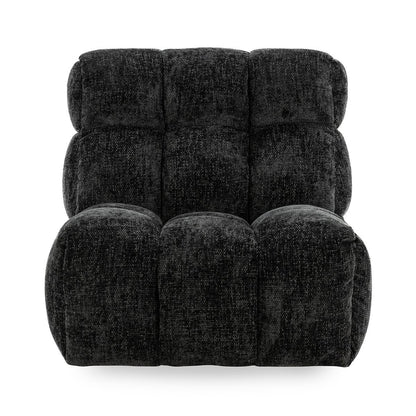 Black 100% Polyester Accent Chair Roba Swivel Chair Collection