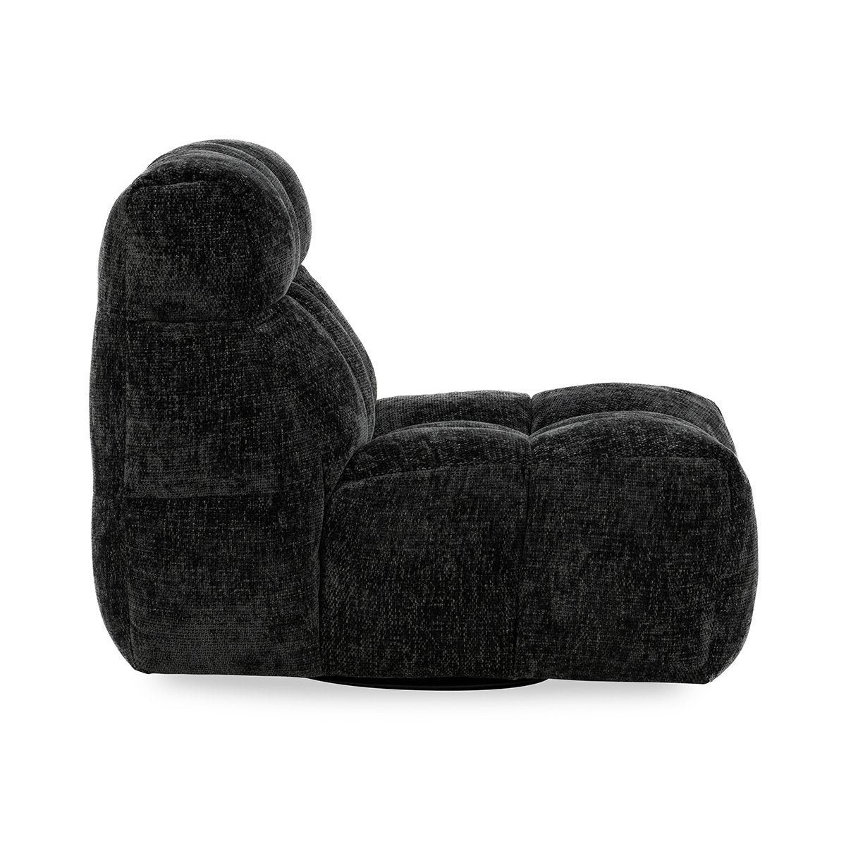 Black 100% Polyester Accent Chair Roba Swivel Chair Collection