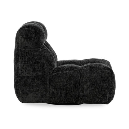 Black 100% Polyester Accent Chair Roba Swivel Chair Collection