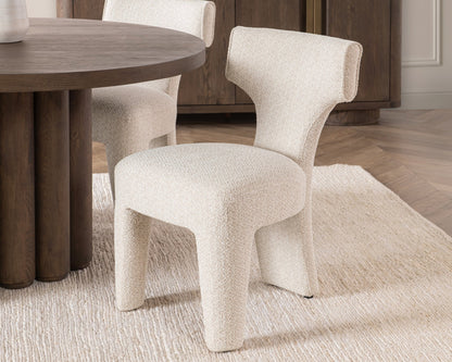 Birch Cream 100% Polyester Dining Chair Khai Dining Chair Collection