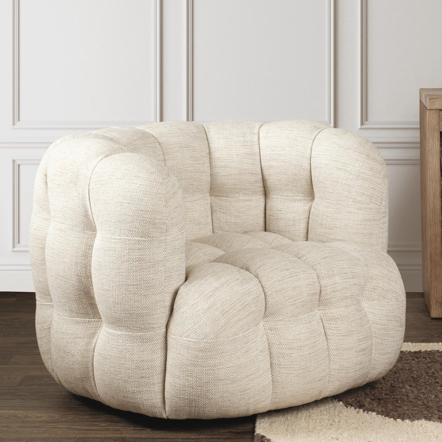 Flax 82% Polyester Accent Chair Walter Swivel Chair Collection