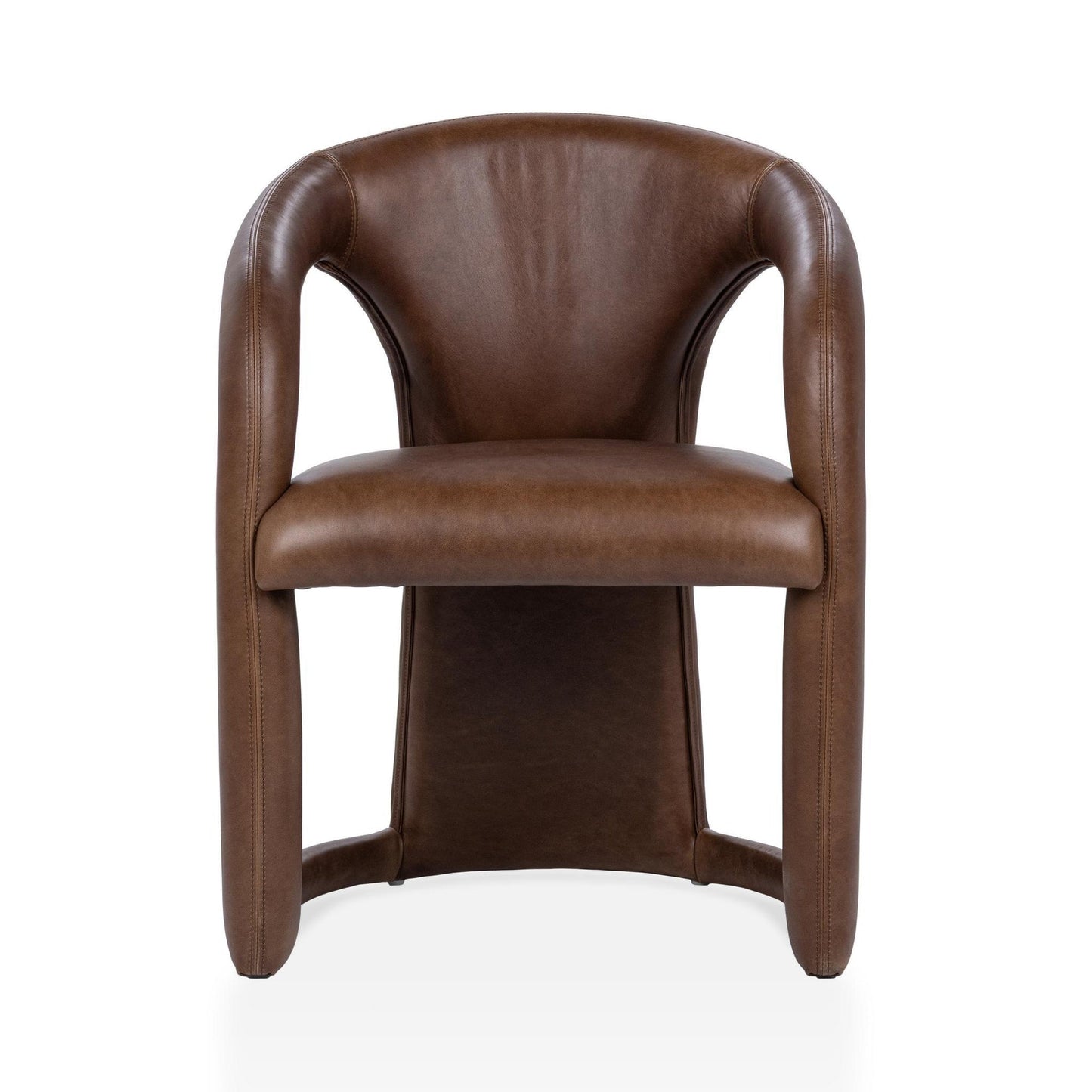 Bison Brown Top Grain Leather Dining Chair Archie Dining Chair Collection