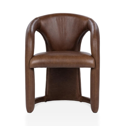 Bison Brown Top Grain Leather Dining Chair Archie Dining Chair Collection