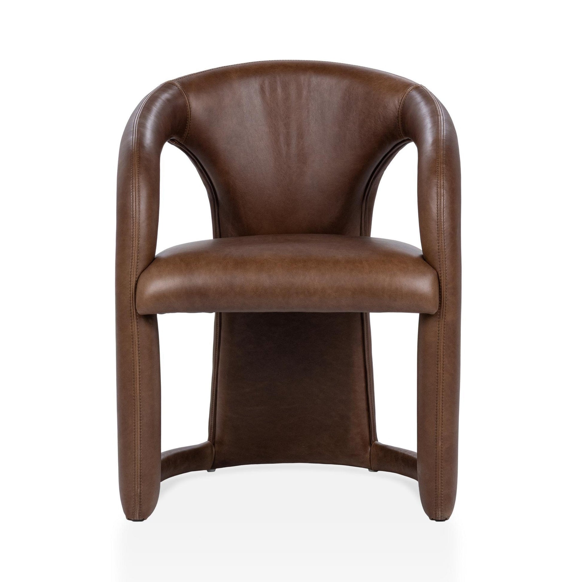 Bison Brown Top Grain Leather Dining Chair Archie Dining Chair Collection