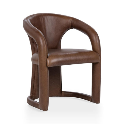 Bison Brown Top Grain Leather Dining Chair Archie Dining Chair Collection