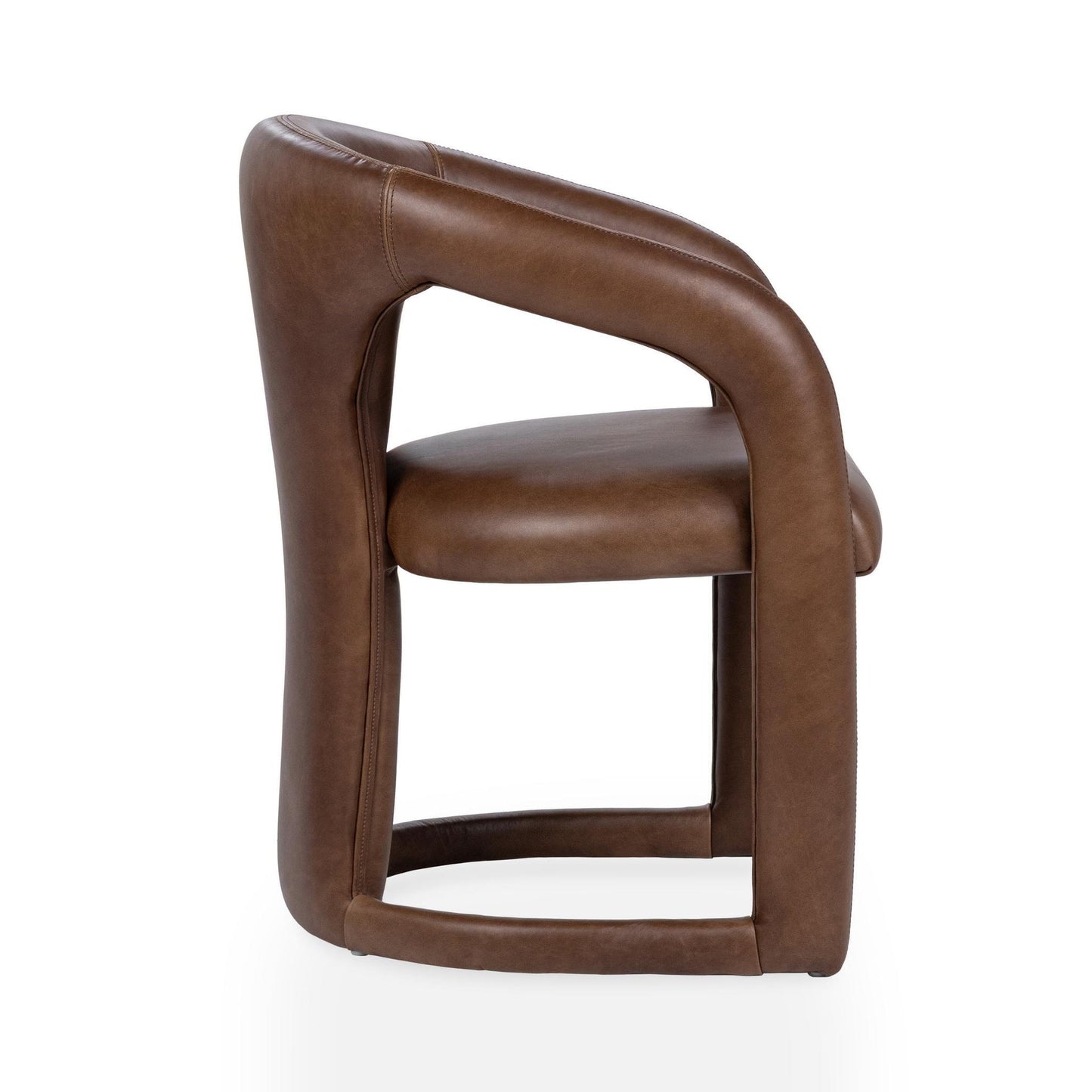 Bison Brown Top Grain Leather Dining Chair Archie Dining Chair Collection