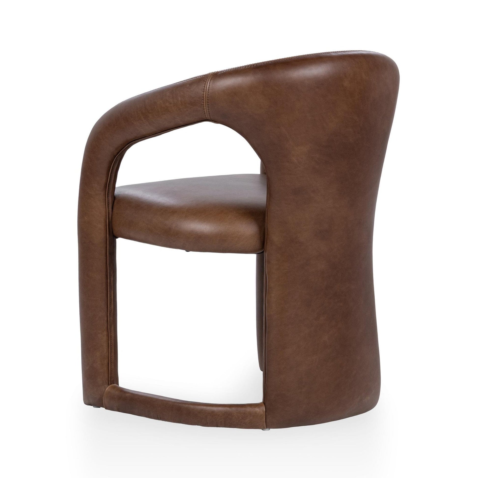 Bison Brown Top Grain Leather Dining Chair Archie Dining Chair Collection