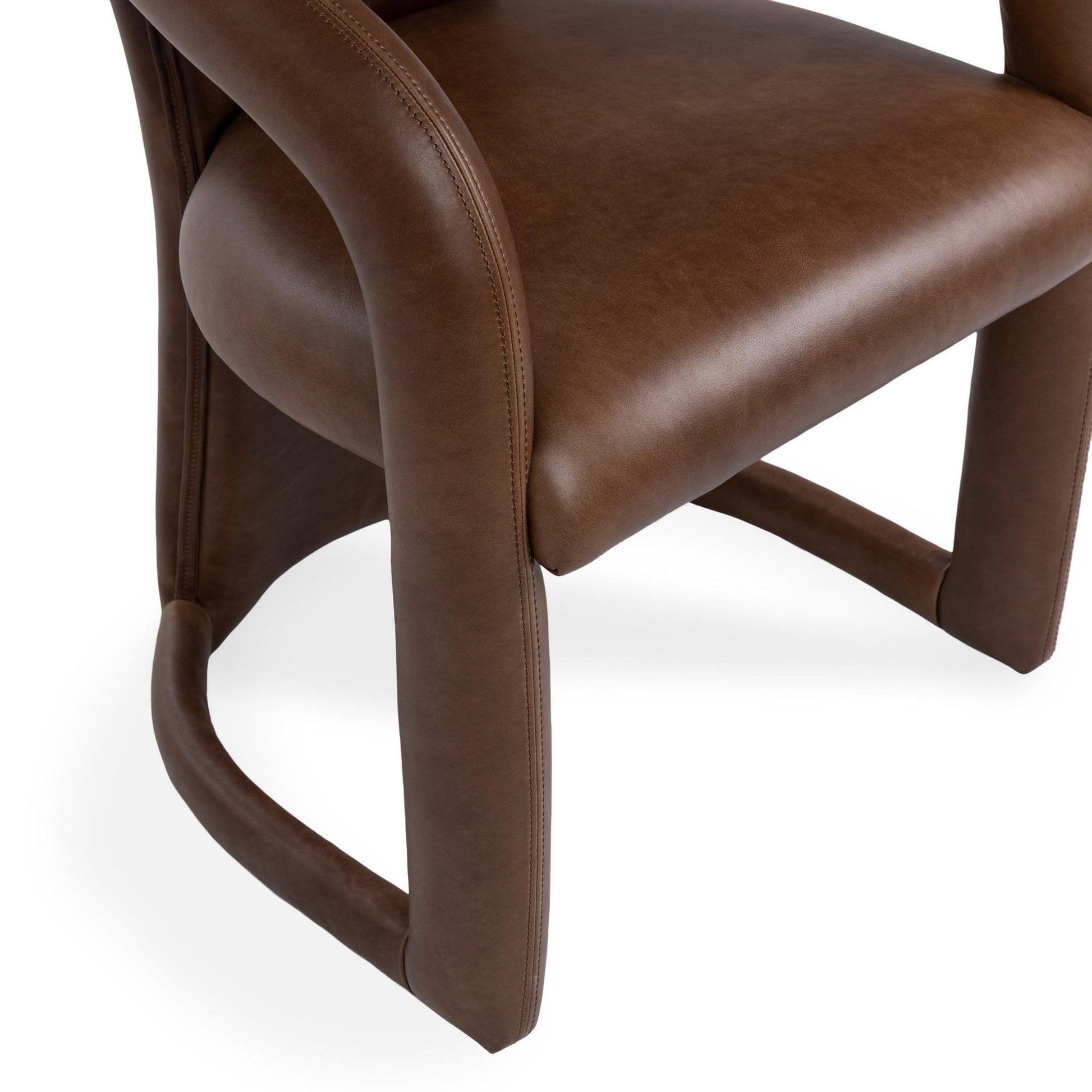 Bison Brown Top Grain Leather Dining Chair Archie Dining Chair Collection