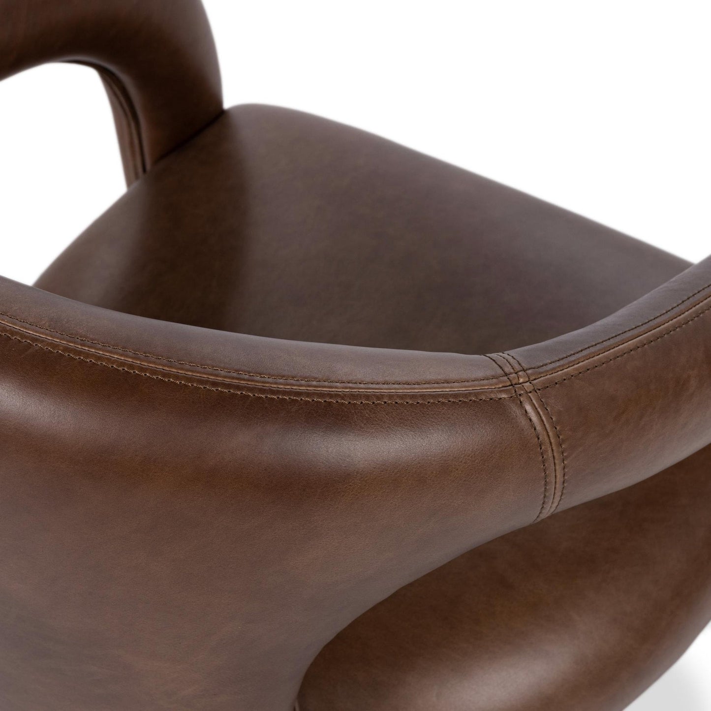 Bison Brown Top Grain Leather Dining Chair Archie Dining Chair Collection