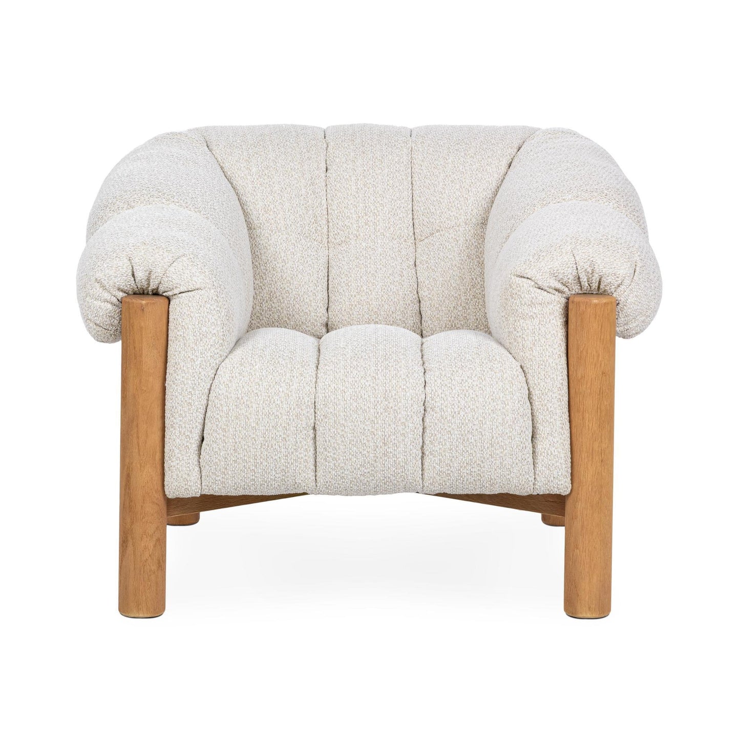 Cream 100% Polyester Accent Chair Sansa Accent Chair Collection