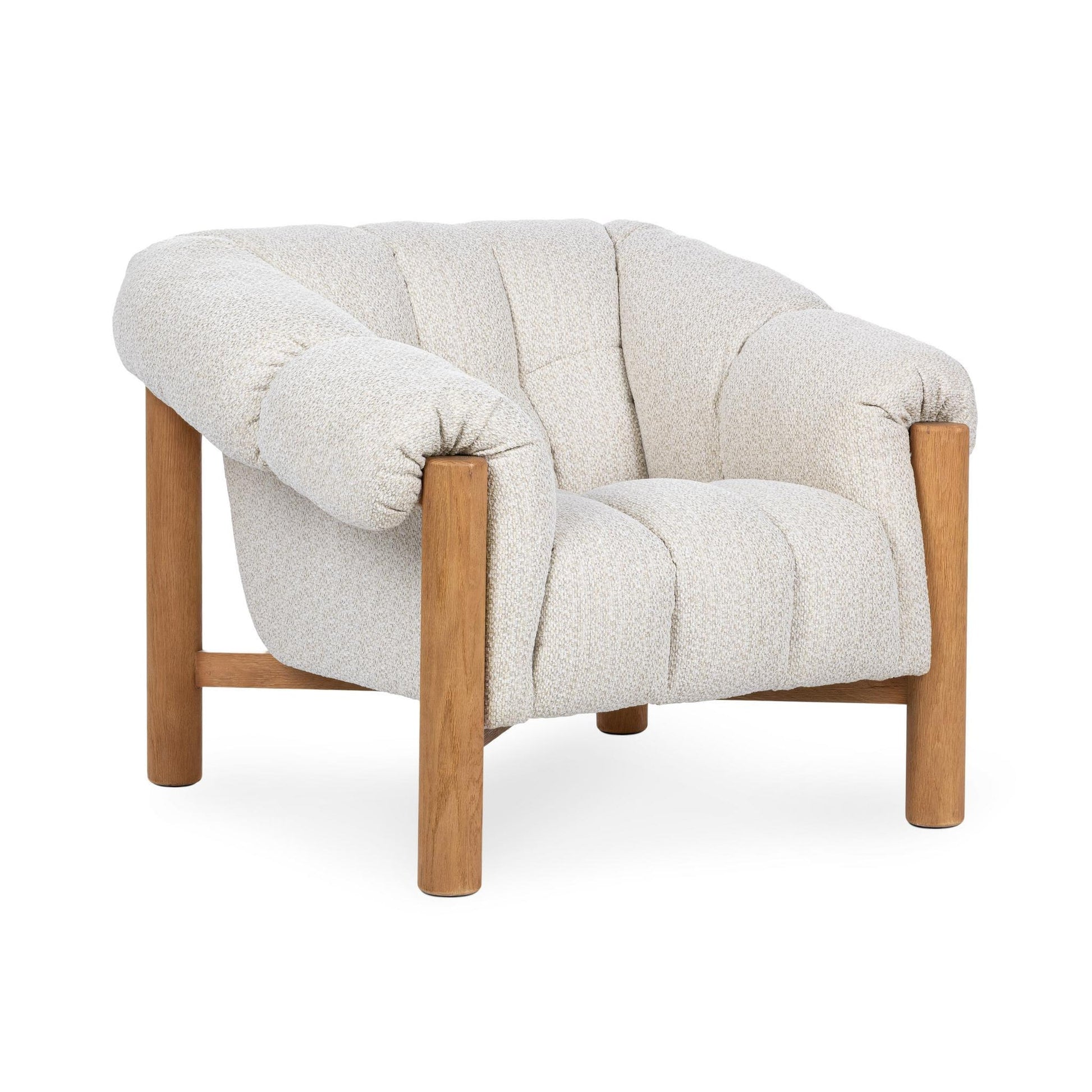 Cream 100% Polyester Accent Chair Sansa Accent Chair Collection