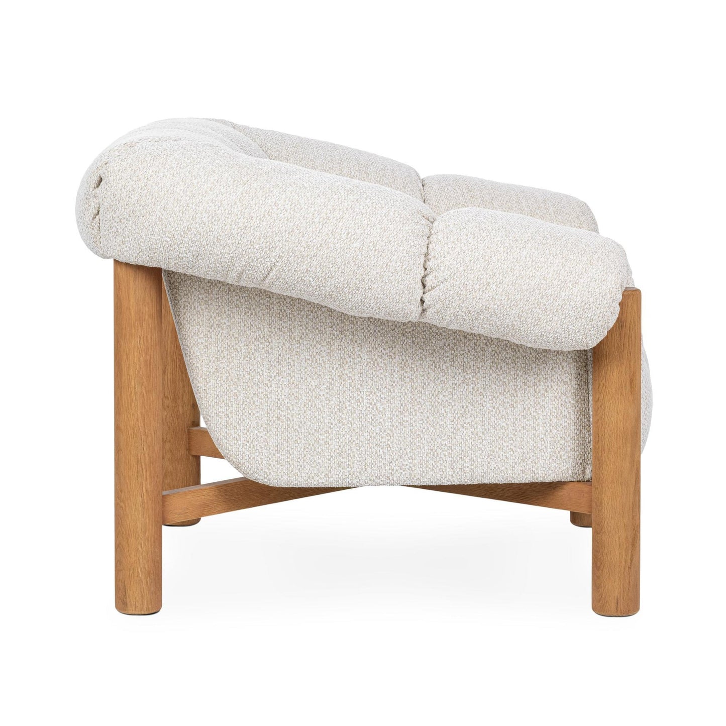 Cream 100% Polyester Accent Chair Sansa Accent Chair Collection