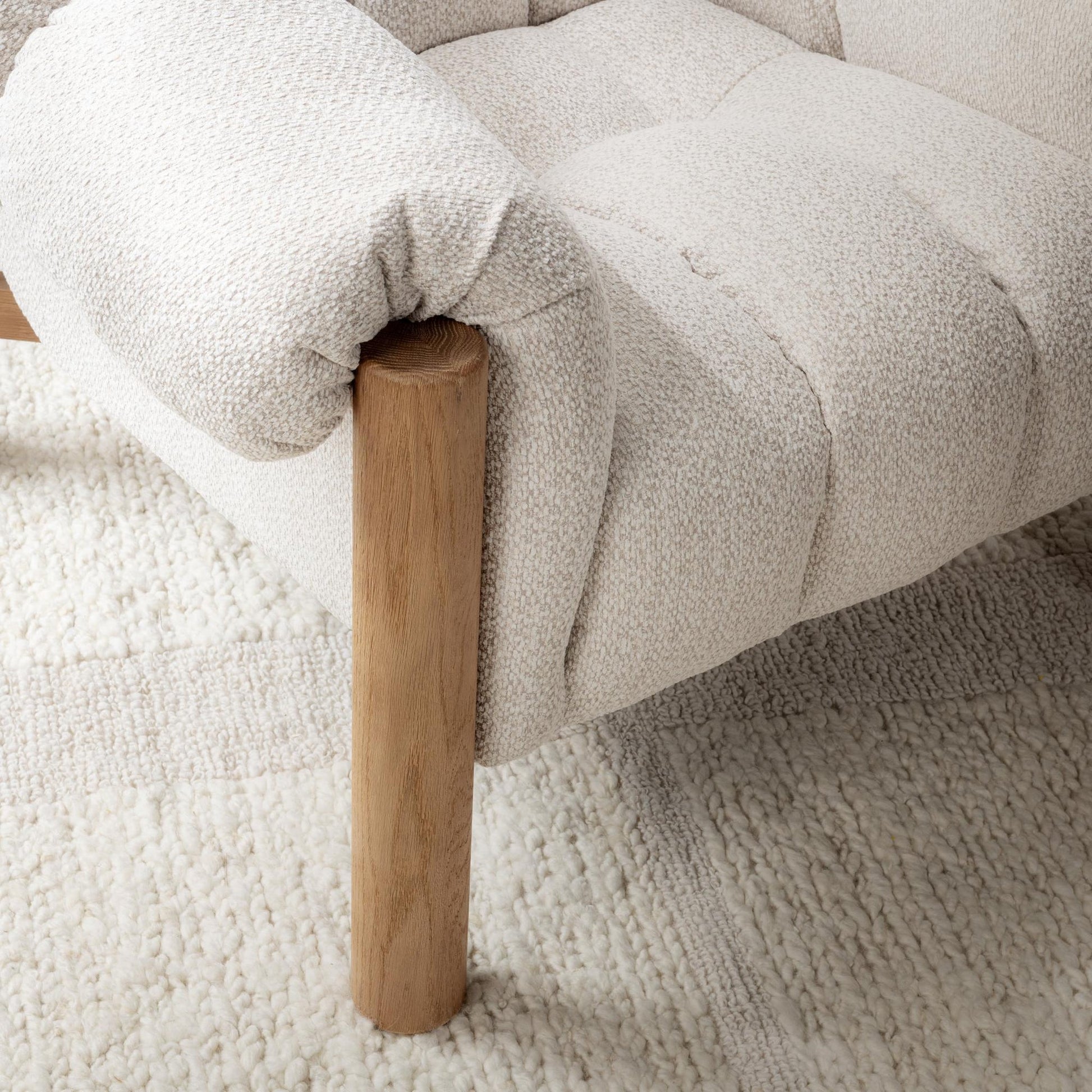 Cream 100% Polyester Accent Chair Sansa Accent Chair Collection