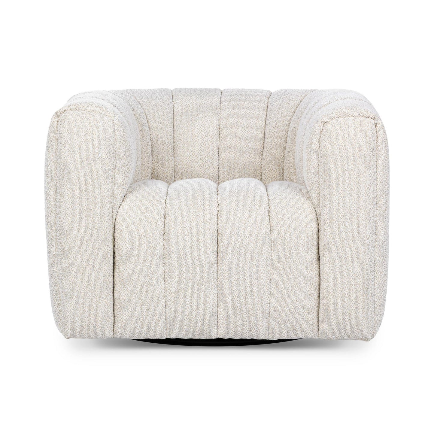 Cream 100% Polyester Accent Chair Lexa Swivel Chair Collection