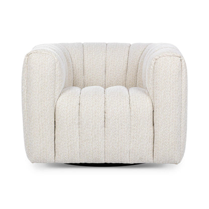 Cream 100% Polyester Accent Chair Lexa Swivel Chair Collection